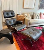 Eames Lounge Chair + Ottoman, Huis en Inrichting, Fauteuils, Ophalen, Gebruikt, Metaal