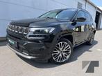 Jeep Compass e-Hybrid Summit zetelverwarming + koeling, Auto's, Jeep, Automaat, Zwart, 5 zetels, 5 deurs