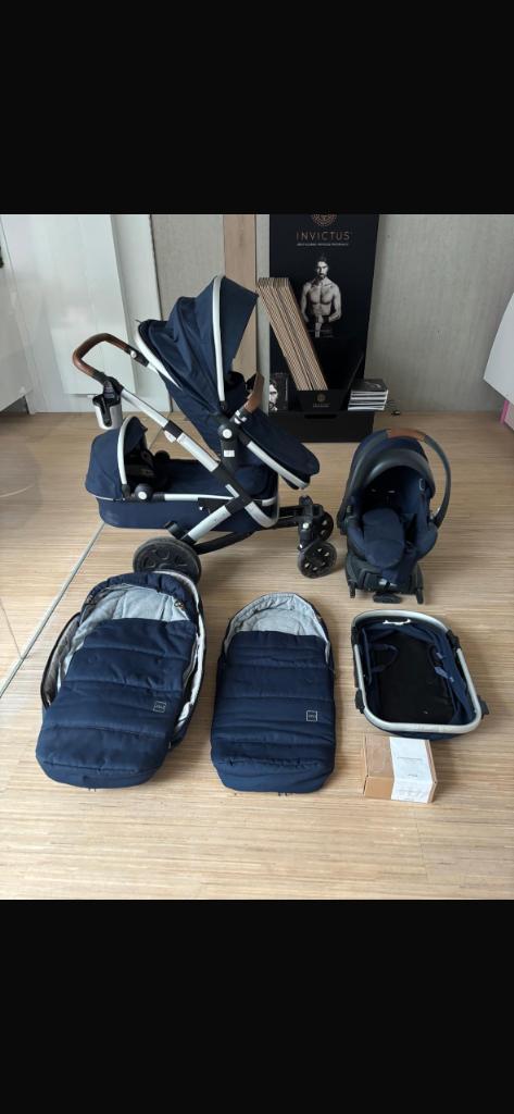 Buggy, Kinderen en Baby's, Buggy's, Zo goed als nieuw, Overige merken, Duomodel, Regenhoes, Verstelbare rugleuning, Voetenzak