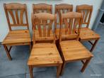 Lot van 6 Houten keukenstoelen, Huis en Inrichting, Ophalen, Gebruikt