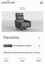 Fauteuil relax électrique Poltronèsofa, Maison & Meubles, Fauteuils, Enlèvement, Cuir, 75 à 100 cm, Neuf