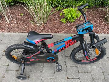 Cube kinderfiets (incl zijwieltjes), Stabilisateurs, 16 à 20 pouces, Enlèvement, Utilisé