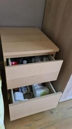 IKEA Malm nachtkastje beige, Huis en Inrichting, Ophalen, Zo goed als nieuw, Hout, 45 tot 65 cm