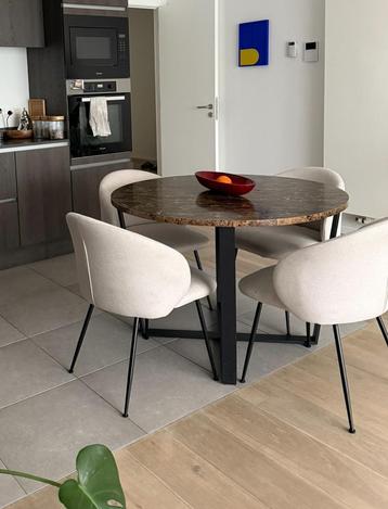 Table à manger 110cm westwing, Maison & Meubles, Tables | Tables à manger, Enlèvement, Comme neuf, Métal