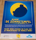 Grote sticker: Kuifje, De zonnetempel (de musical), Comme neuf, Tintin, Image, Affiche ou Autocollant, Enlèvement ou Envoi