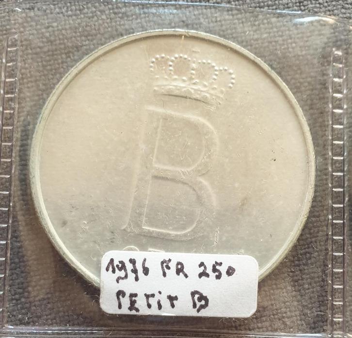 250 francs - Baudouin Ier -1976 Fr petit B, Postzegels en Munten, Munten | België, Losse munt, Zilver, Zilver, Ophalen of Verzenden