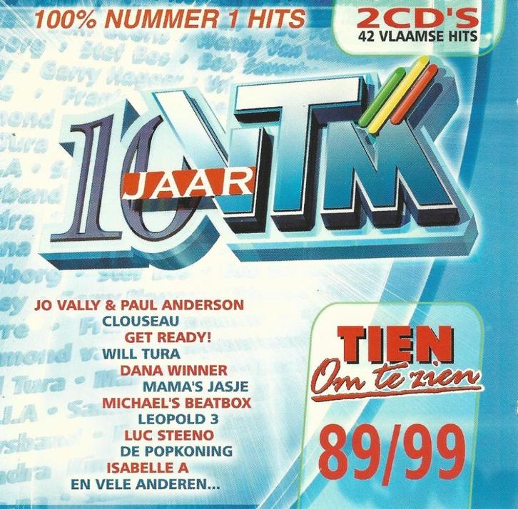 2CD * 10 Jaar VTM - 100% Nr 1 Hits (Tien Om Te Zien 89/99), Cd's en Dvd's, Cd's | Nederlandstalig, Zo goed als nieuw, Levenslied of Smartlap