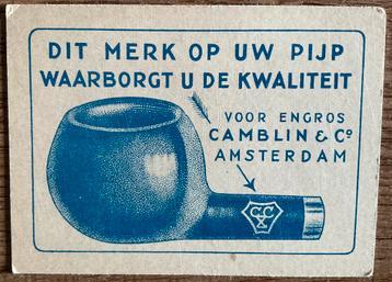 Carte à jouer ancienne CAMBLIN & C/AMSTERDAM, Enlèvement ou Envoi, Comme neuf, Carte(s) à jouer