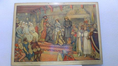 schoolplaat Edward van Offel, Antiek en Kunst, Antiek | Schoolplaten, Geschiedenis, Ophalen
