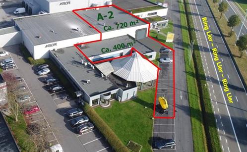 TE HUUR LIER : magazijn 720m² + kantoor 400m², Zakelijke goederen, Kantoor en Winkelinrichting | Magazijn, Stelling en Opslag