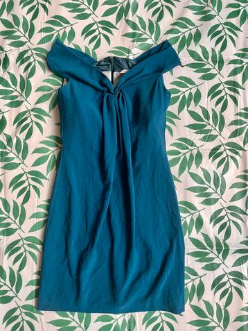 Cocktail Dress Halston Heritage - XS/S, Enlèvement ou Envoi, Comme neuf, Bleu, Au-dessus du genou