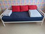 Zetel 4 personen of 1 persoons bed., Huis en Inrichting, Slaapkamer | Bedden, Ophalen, Zo goed als nieuw, Wit, Metaal