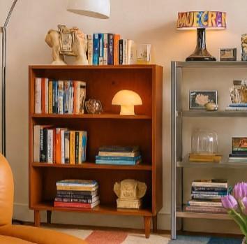 Vintage teak boekenkast, Huis en Inrichting, Kasten | Boekenkasten, Gebruikt, 50 tot 100 cm, 100 tot 150 cm, 25 tot 50 cm, Met plank(en)