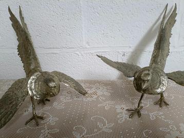 2 bronzen vogels - vintage jaren 50 beschikbaar voor biedingen