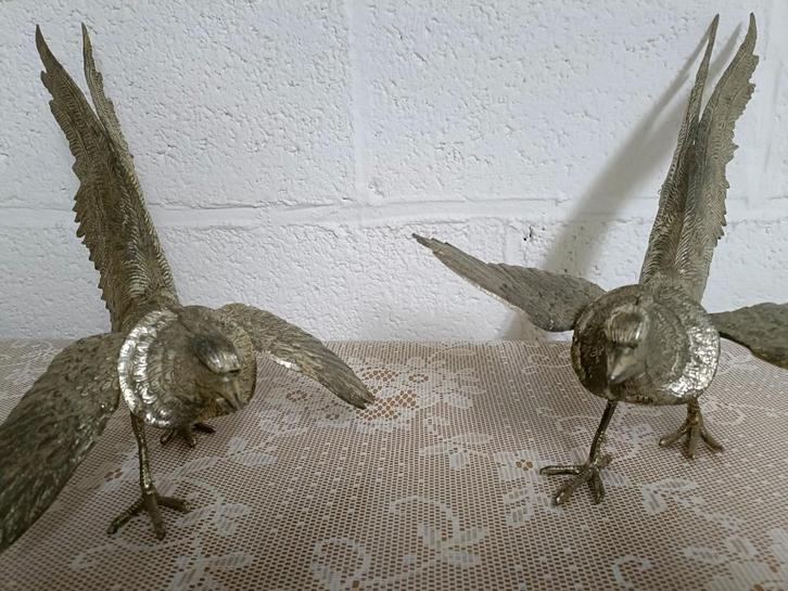 2 bronzen vogels - vintage jaren 50, Antiek en Kunst, Antiek | Brons en Koper, Brons, Ophalen