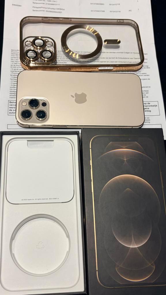 Apple iPhone 12 Pro Max (Goudkleur), Telecommunicatie, Mobiele telefoons | Apple iPhone, 128 GB, iPhone 12 Pro Max, Goud, Ophalen
