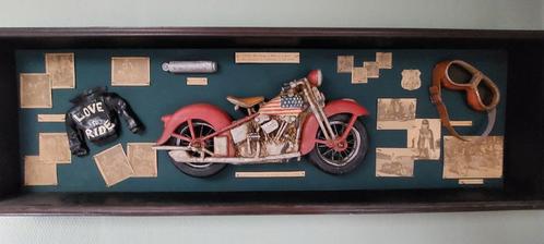 Te koop antieke kader HARLEY DAVIDSON jaren 60 in goede staa, Antiek en Kunst, Antiek | Wandborden en Tegels, Ophalen