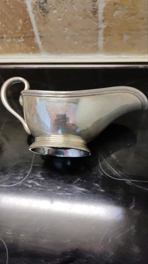 zilveren saucière Christofle gepersonaliseerd., Antiek en Kunst, Antiek | Zilver en Goud, Ophalen