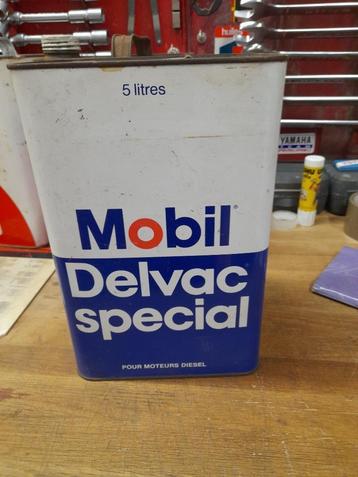 Oude lege oliekan mobil delvac special 5 liter beschikbaar voor biedingen
