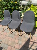 Lot de 3 chaises scandinaves gris anthracite, Ophalen, Gebruikt, Hout, Eén
