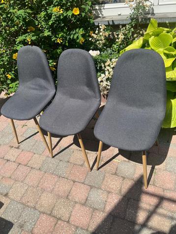Lot de 3 chaises scandinaves gris anthracite beschikbaar voor biedingen