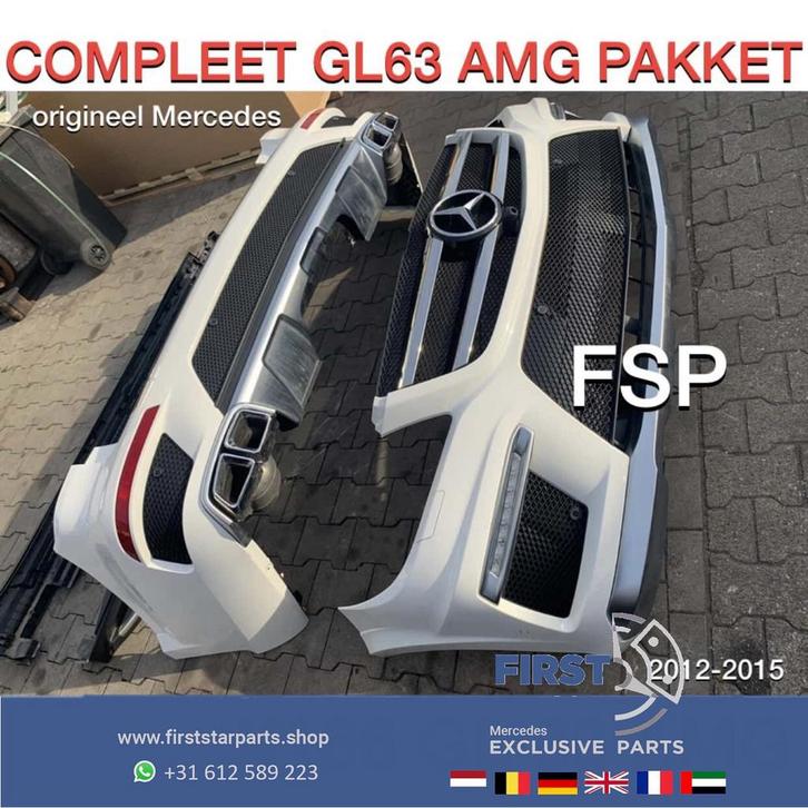 X166 GL63 AMG PAKKET Mercedes GL Klasse COMPLEET WIT ORIGINE, Auto-onderdelen, Carrosserie, Bumper, Mercedes-Benz, Voor, Achter
