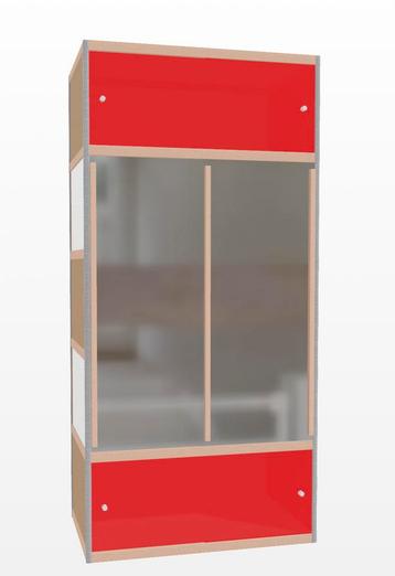 Armoire Kewlox avec miroirs et portes en acrylique, Enlèvement, Utilisé