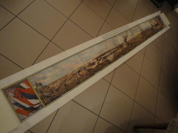 Panorama Slag aan de IJzer door Alfred Bastien L 340cm, Verzamelen, Foto's en Prenten, Gebruikt, Foto, Voor 1940, Ophalen of Verzenden