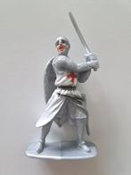 Jolie figurine de Chevalier - Templier - Lourde et Bouclier, Comme neuf, Enlèvement ou Envoi