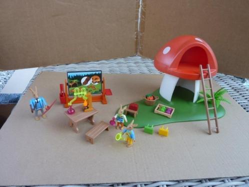 Paashazen school paddenstoel 4455 mooi cadeau pasen nr.2, Kinderen en Baby's, Speelgoed | Playmobil, Zo goed als nieuw, Complete set