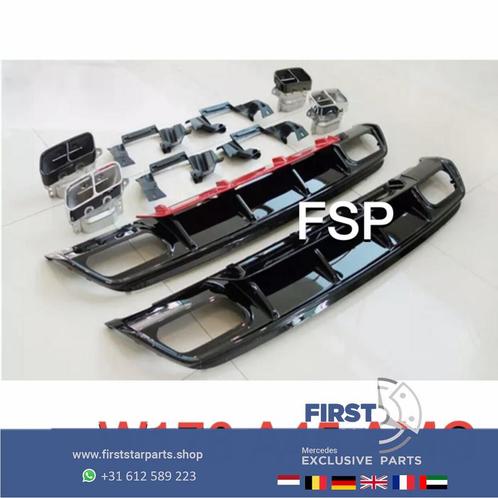 W176 A Klasse 45 AMG FACELIFT DIFFUSER + UITLAAT SIERSTUKKEN, Auto-onderdelen, Overige Auto-onderdelen, Mercedes-Benz, Gebruikt