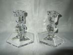 Val-Saint-Lambert: duo kristallen kandelaars van Galatée!, Antiek en Kunst, Ophalen of Verzenden, Kristal