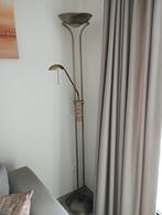 Vloerlamp brons + leeslamp, Ophalen, Gebruikt, Metaal, 100 tot 150 cm