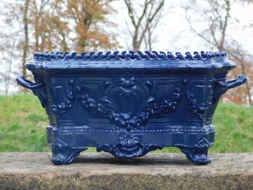 Plantenbak Art Nouveau - 55 cm - Alu - Donkerblauw beschikbaar voor biedingen