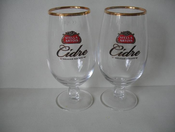 Bierglas Stella Artois Cidre, 33cl M15, € 2,00, Verzamelen, Biermerken, Zo goed als nieuw, Glas of Glazen, Stella Artois, Ophalen of Verzenden