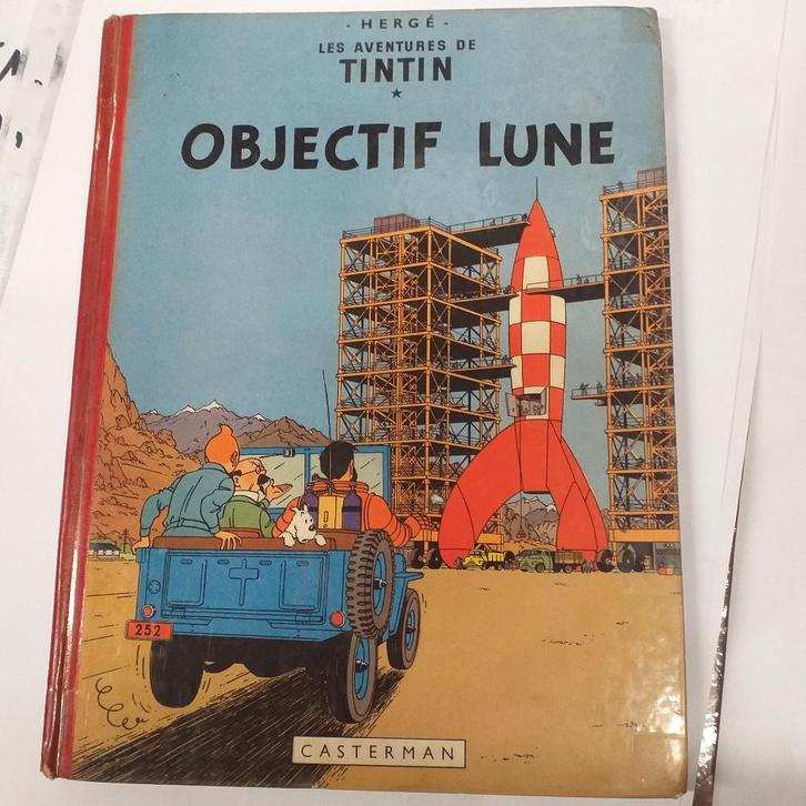 Tintin - Objectif Lune DR probable 1953, Livres, BD, Utilisé, Une BD, Enlèvement ou Envoi