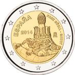 2 euro Spanje 2014 - Gaudi (UNC), 2 euro, Spanje, Ophalen of Verzenden, Losse munt