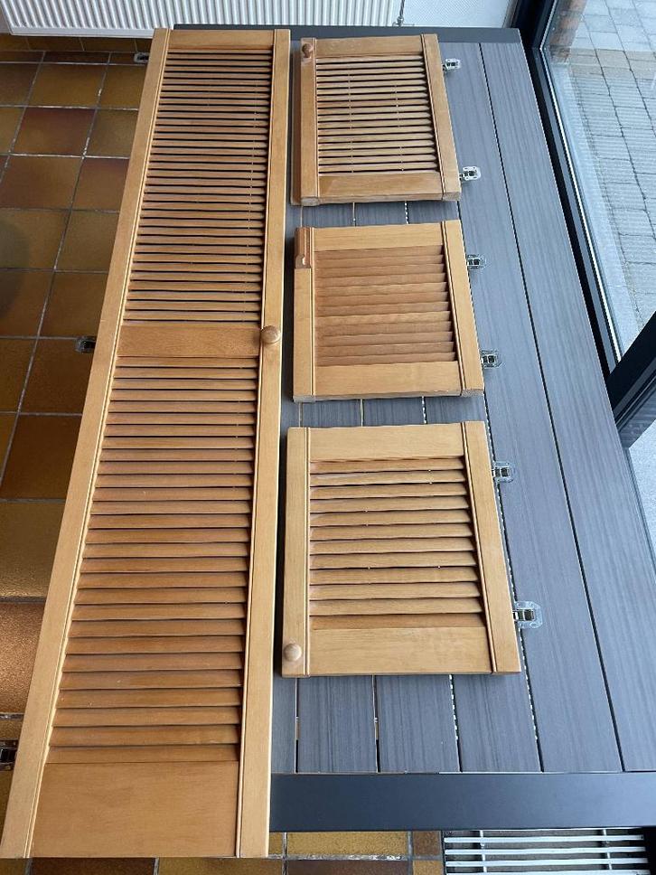 Louvredeuren (grenenen, drie formaten), Huis en Inrichting, Kasten | Overige, Gebruikt, Ophalen