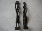 Ensemble de 2 statuettes noires en bois., Enlèvement