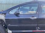 Portier links voor Peugeot 307 SW zwart EXLD ('02-'08), Auto-onderdelen, Deur, Gebruikt, Ophalen of Verzenden, Links