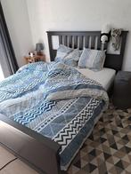 Tweepersoons bed, 160 cm, Gebruikt, Hout, Zwart
