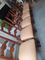 stoelen 6 stuks, Huis en Inrichting, Stoelen, Vijf, Zes of meer stoelen, Gebruikt, Bruin, Hout