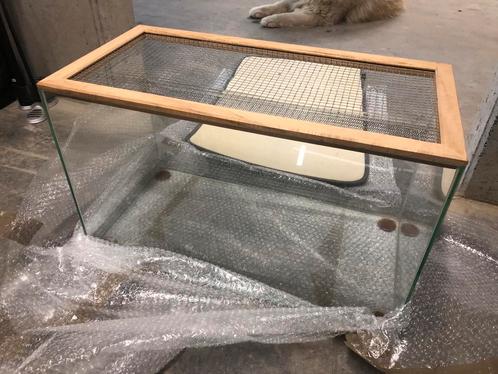 Glazen kooi voor gerbil of hamster, Dieren en Toebehoren, Knaagdieren en Konijnen | Hokken en Kooien, Zo goed als nieuw, Kooi