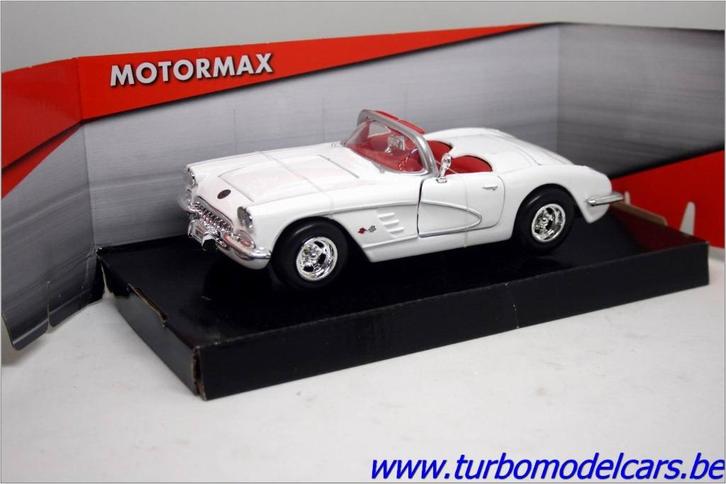 Chevrolet Corvette Cabriolet 1959 1/24 Motormax, Hobby en Vrije tijd, Modelauto's | 1:24, Nieuw, Auto, Motormax, Verzenden