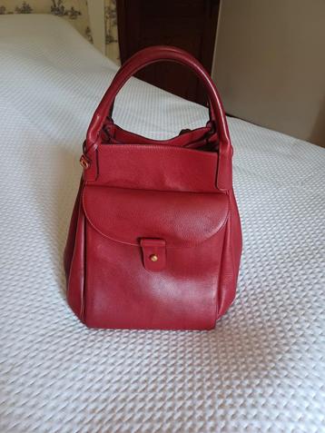 DELVAUX Prachtige grote rosso tas met logo beschikbaar voor biedingen
