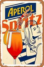 Reclamebord vintage Aperol Spritz - mancave poolhouse nieuw, Verzamelen, Ophalen of Verzenden, Nieuw, Reclamebord