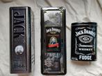 3 blikken dozen Jack Daniel's, Ophalen of Verzenden, Gebruikt, Overige merken