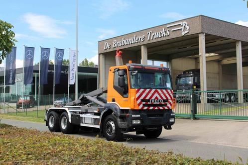 Iveco Trakker 260T36 6x4 containerwagen - EURO 5 - 148.000 k, Autos, Camions, Entreprise, Achat, Caméra de recul, Radio, Attache-remorque