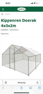Kippenren Dourak gegalvaniseerd staal 4X3X2m, Ophalen, Overige materialen, Gebruikt, Staal
