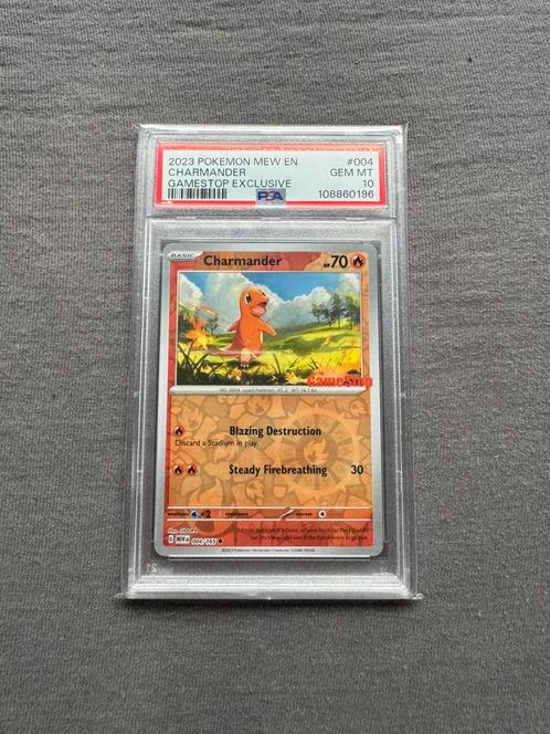 Charmander Game Stop PSA 10 - 004/165 (Promo), Hobby en Vrije tijd, Verzamelkaartspellen | Pokémon, Ophalen of Verzenden